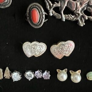 Montana Silversmiths sterling silver double heart earrings, western earrings